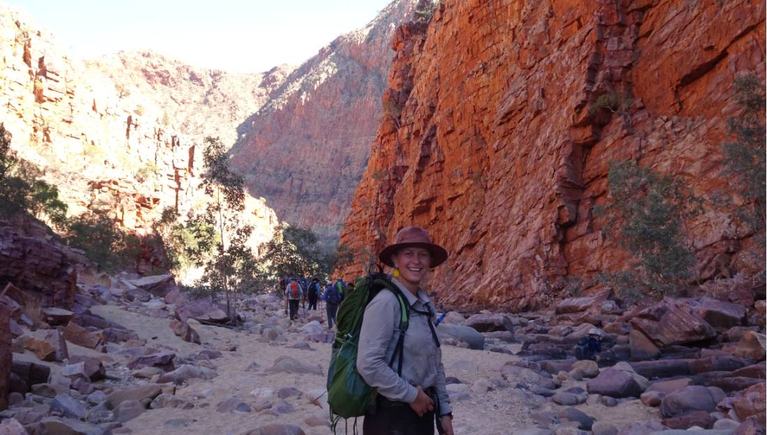 Shelby on the Larapinta Trail